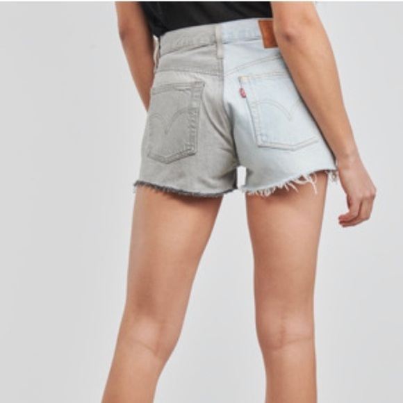 LEVI'S 501 Premium Denim Shorts In Color Block-blue - Picture 3 of 11